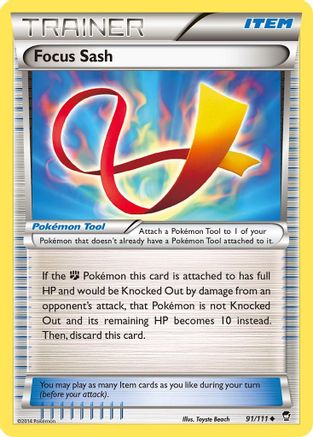 Focus Sash (91/111) [XY: Furious Fists] - The Mythic Store | 24h Order Processing