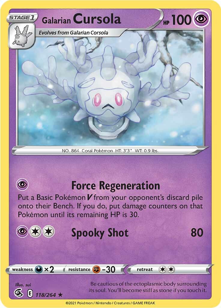 Galarian Cursola (118/264) [Sword & Shield: Fusion Strike] - The Mythic Store | 24h Order Processing