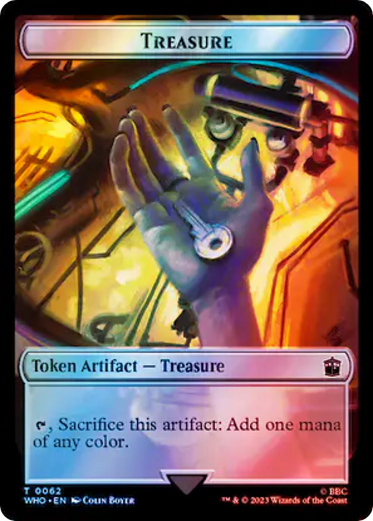 Dalek // Treasure (0062) Double-Sided Token (Surge Foil) [Doctor Who Tokens] - The Mythic Store | 24h Order Processing