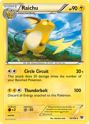Raichu (43/146) [XY: Base Set] - The Mythic Store | 24h Order Processing