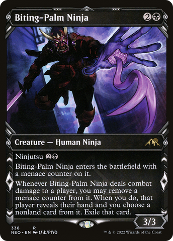 Biting-Palm Ninja (Showcase Ninja) [Kamigawa: Neon Dynasty] - The Mythic Store | 24h Order Processing