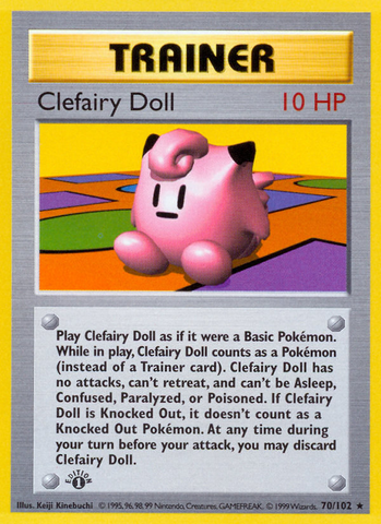 Clefairy Doll (70/102) (Shadowless) [Base Set 1st Edition] - The Mythic Store | 24h Order Processing