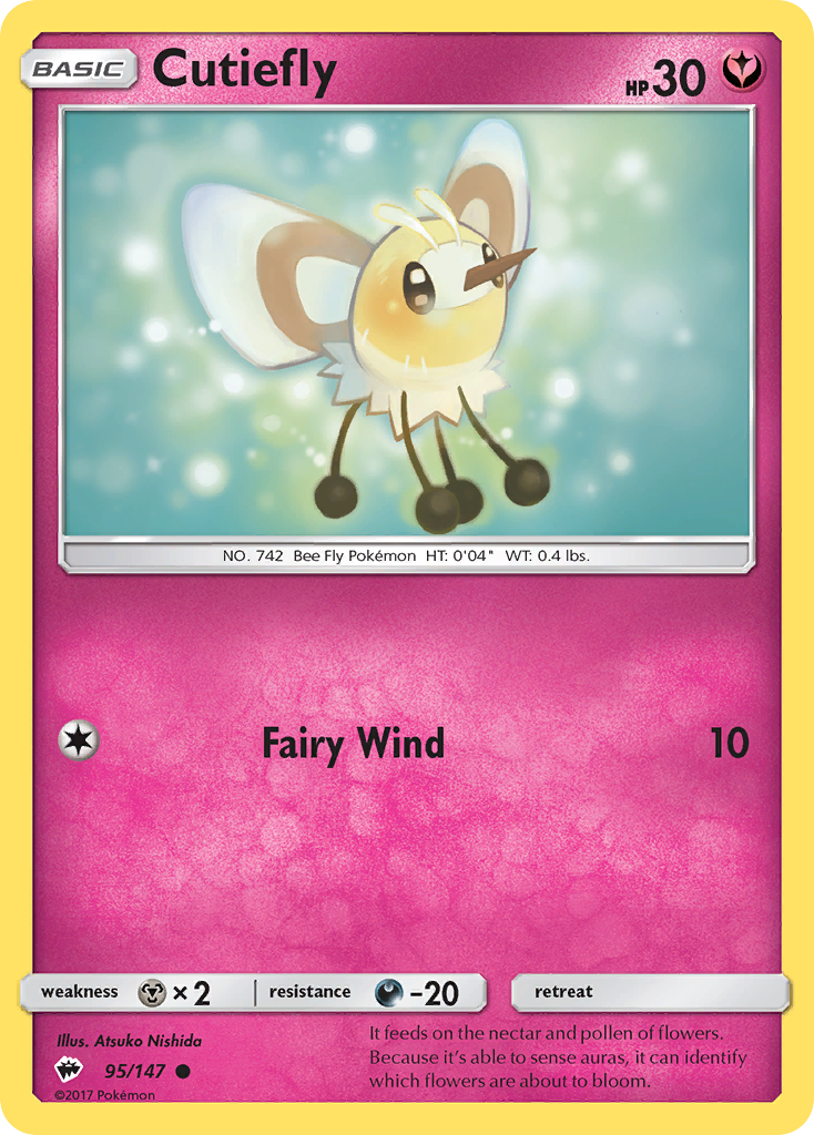 Cutiefly (95/147) [Sun & Moon: Burning Shadows] - The Mythic Store | 24h Order Processing