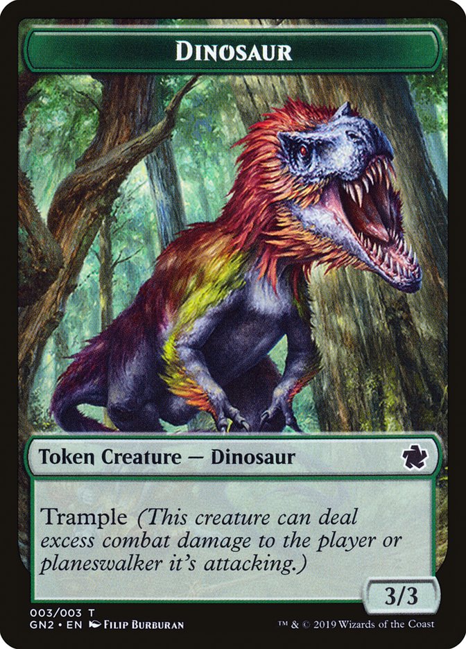 Soldier // Dinosaur Double-Sided Token [Game Night 2019 Tokens] - The Mythic Store | 24h Order Processing