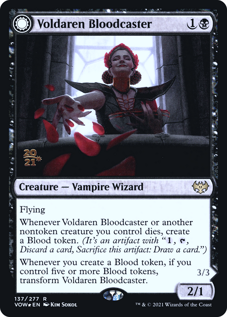 Voldaren Bloodcaster // Bloodbat Summoner [Innistrad: Crimson Vow Prerelease Promos] - The Mythic Store | 24h Order Processing