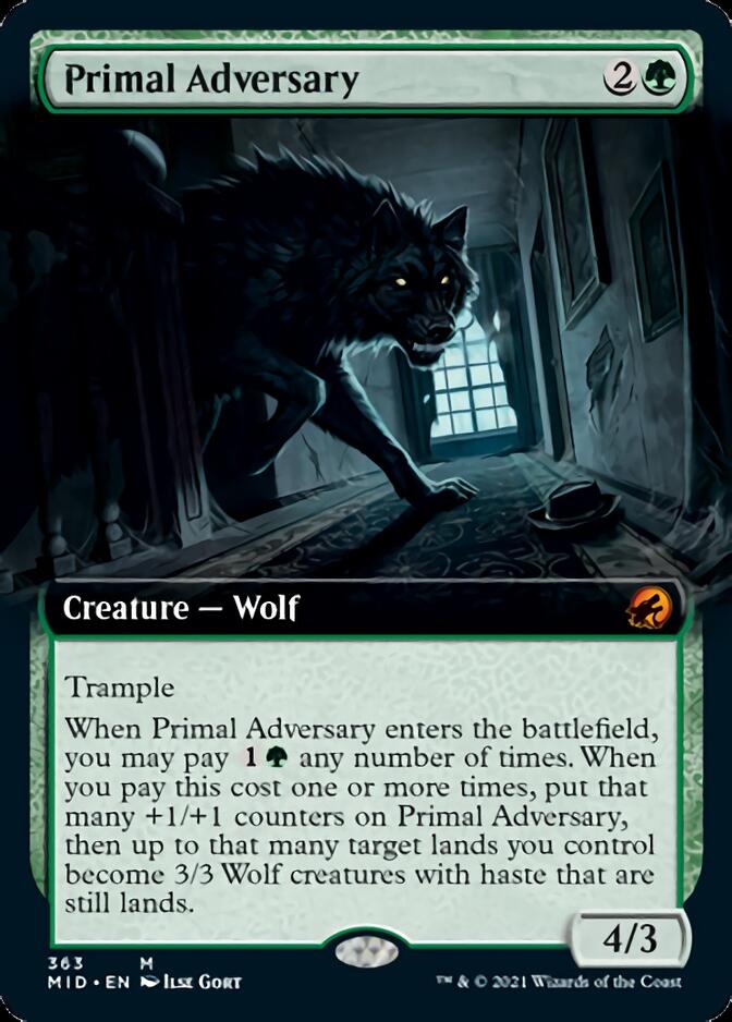 Primal Adversary (Extended Art) [Innistrad: Midnight Hunt] - The Mythic Store | 24h Order Processing