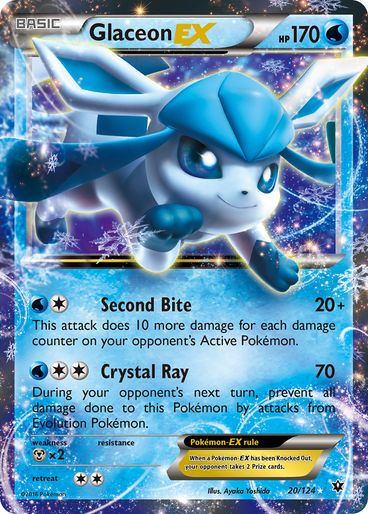 Glaceon EX (20/124) [XY: Fates Collide] - The Mythic Store | 24h Order Processing