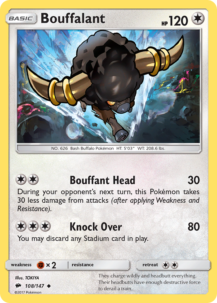 Bouffalant (108/147) [Sun & Moon: Burning Shadows] - The Mythic Store | 24h Order Processing