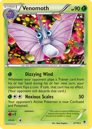 Venomoth (2/119) [XY: Phantom Forces] - The Mythic Store | 24h Order Processing