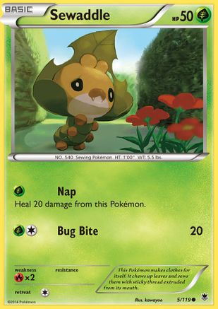 Sewaddle (5/119) [XY: Phantom Forces] - The Mythic Store | 24h Order Processing