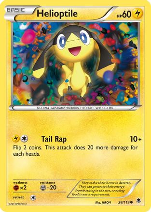 Helioptile (28/119) [XY: Phantom Forces] - The Mythic Store | 24h Order Processing
