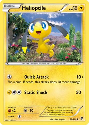 Helioptile (29/119) [XY: Phantom Forces] - The Mythic Store | 24h Order Processing