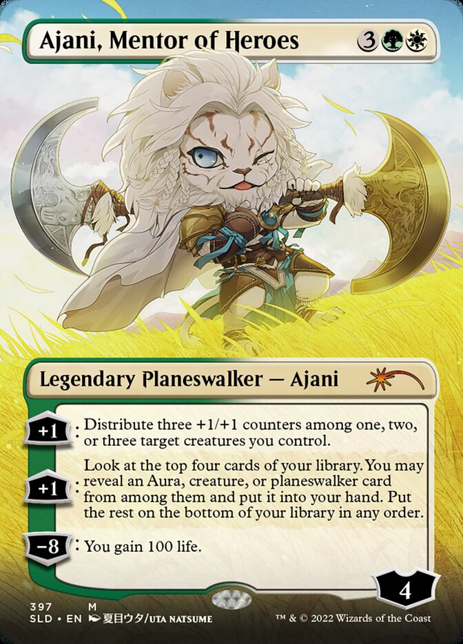 Ajani, Mentor of Heroes (Borderless) [Secret Lair Drop Series] - The Mythic Store | 24h Order Processing