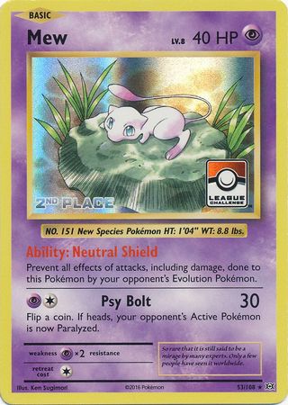 Mew (53/108) (League Promo 2nd Place) [XY: Evolutions] - The Mythic Store | 24h Order Processing