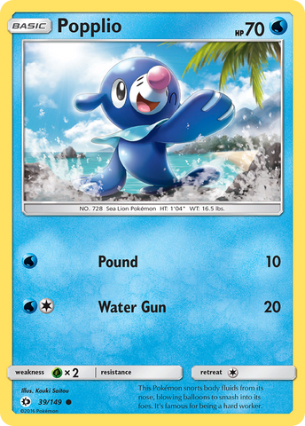 Popplio (39/149) [Sun & Moon: Base Set] - The Mythic Store | 24h Order Processing