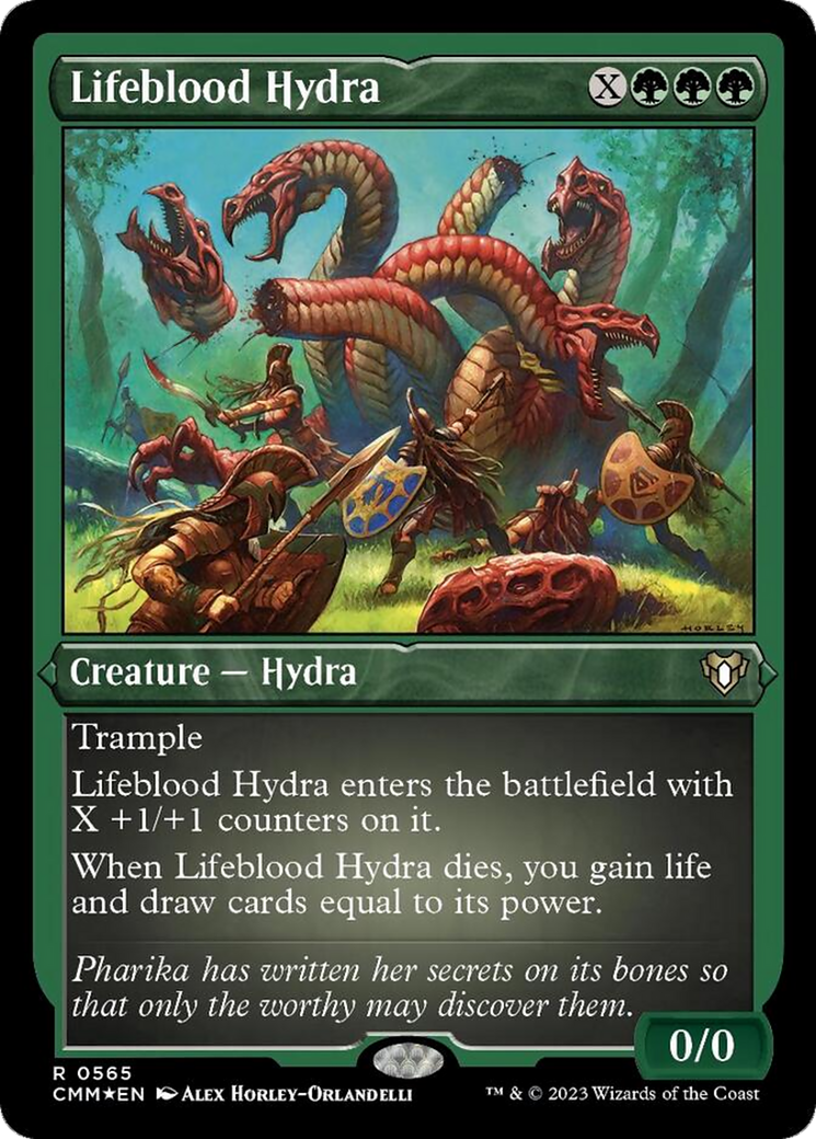 Lifeblood Hydra (Foil Etched) [Commander Masters] - The Mythic Store | 24h Order Processing