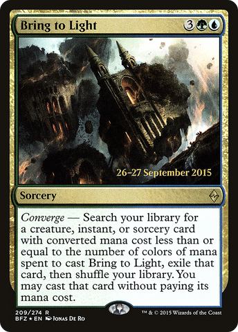 Bring to Light [Battle for Zendikar Prerelease Promos] - The Mythic Store | 24h Order Processing