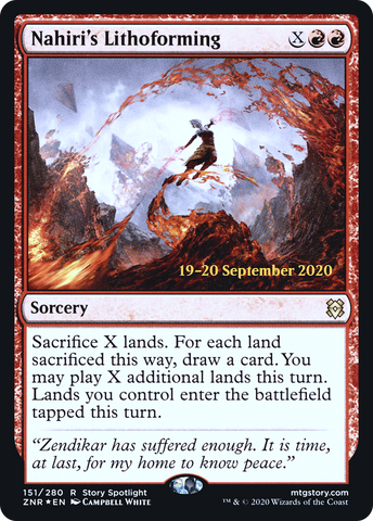 Nahiri's Lithoforming [Zendikar Rising Prerelease Promos] - The Mythic Store | 24h Order Processing