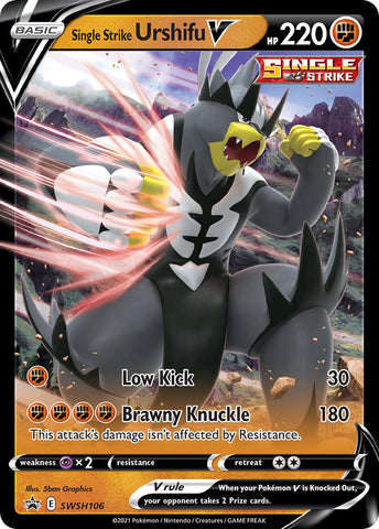 Single Strike Urshifu V (SWSH106) (Jumbo Card) [Sword & Shield: Black Star Promos] - The Mythic Store | 24h Order Processing