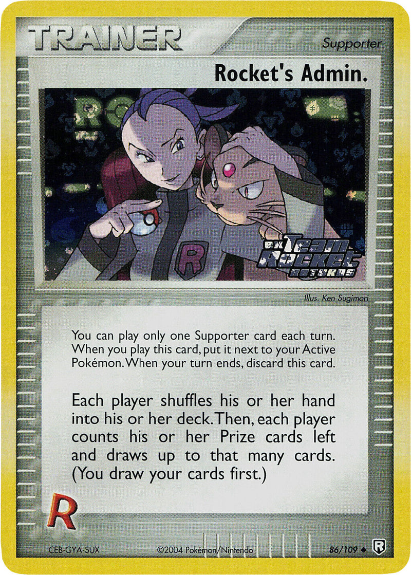 Rocket's Admin. (86/109) (Stamped) [EX: Team Rocket Returns] - The Mythic Store | 24h Order Processing