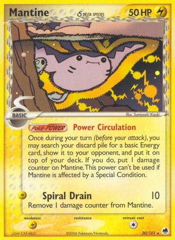 Mantine (20/101) (Delta Species) [EX: Dragon Frontiers] - The Mythic Store | 24h Order Processing