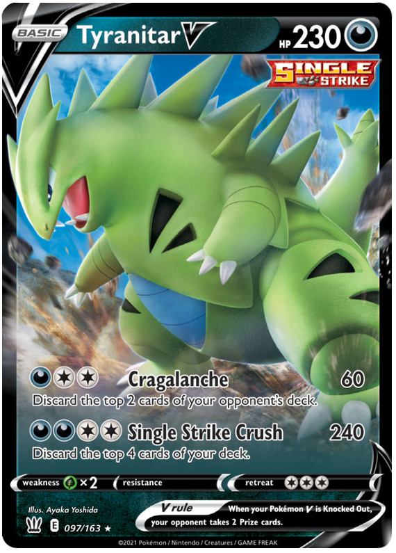 Tyranitar V (097/163) [Sword & Shield: Battle Styles] - The Mythic Store | 24h Order Processing