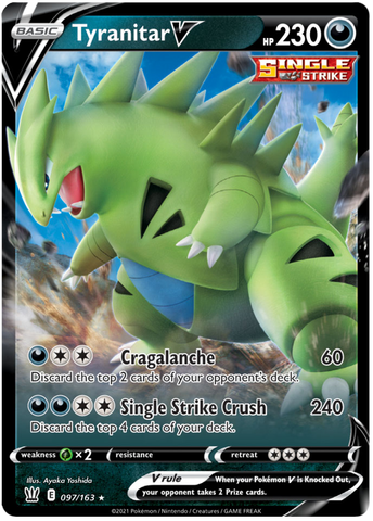 Tyranitar V (097/163) [Sword & Shield: Battle Styles] - The Mythic Store | 24h Order Processing