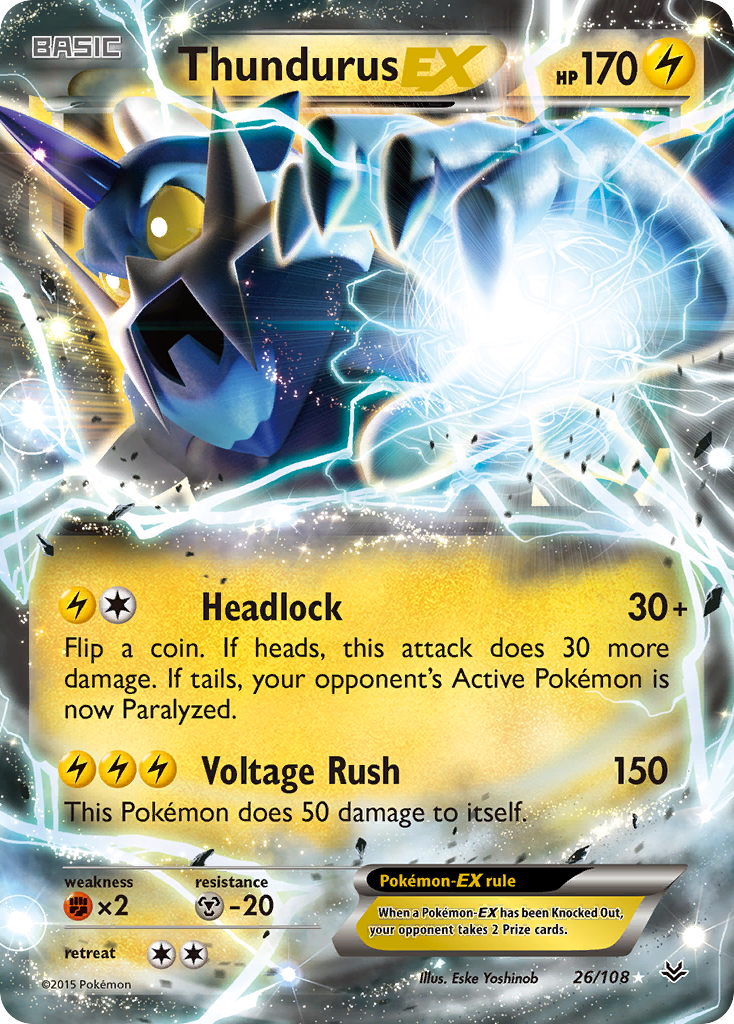 Thundurus EX (26/108) [XY: Roaring Skies] - The Mythic Store | 24h Order Processing