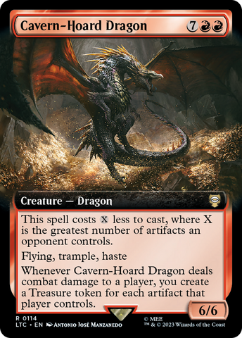 Cavern-Hoard Dragon (Extended Art) [The Lord of the Rings: Tales of Middle-Earth Commander] - The Mythic Store | 24h Order Processing