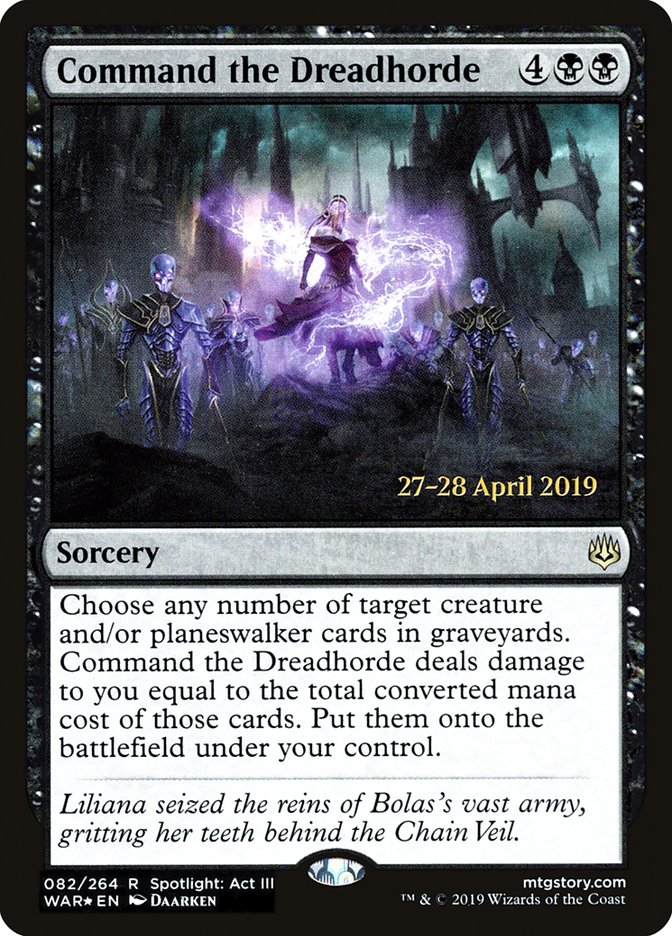 Command the Dreadhorde [War of the Spark Prerelease Promos] - The Mythic Store | 24h Order Processing