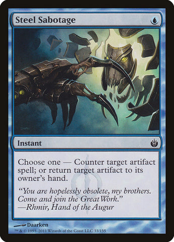 Steel Sabotage [Mirrodin Besieged] - The Mythic Store | 24h Order Processing