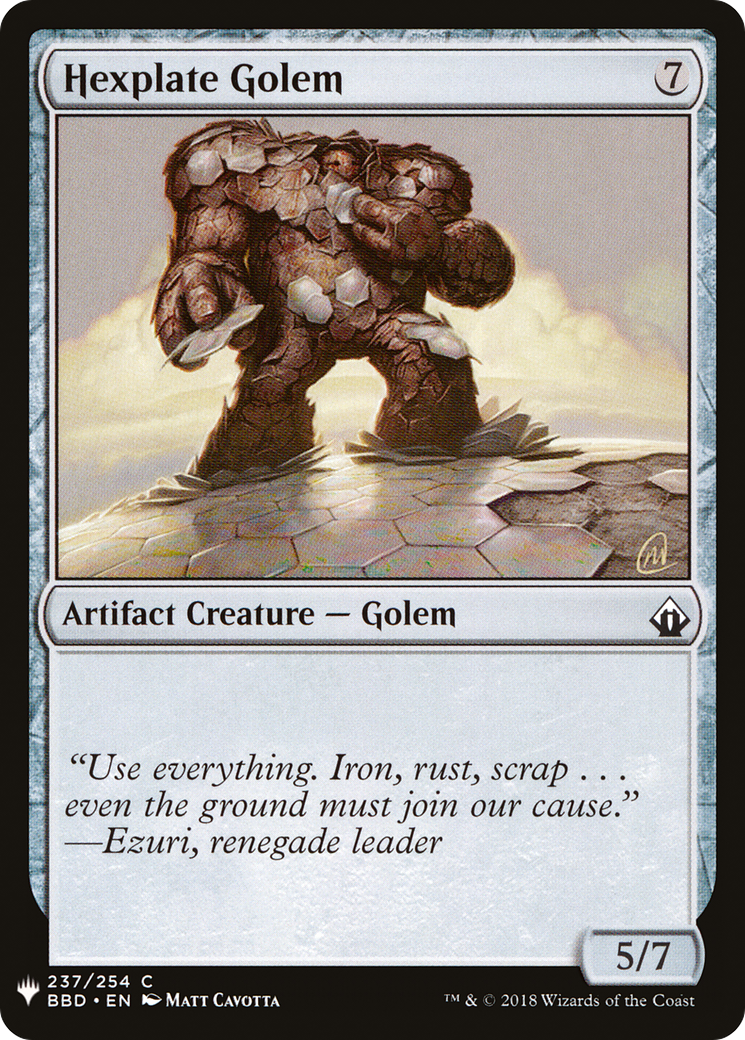 Hexplate Golem [Mystery Booster] - The Mythic Store | 24h Order Processing