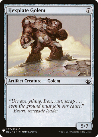 Hexplate Golem [Mystery Booster] - The Mythic Store | 24h Order Processing
