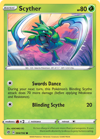 Scyther (004/192) [Sword & Shield: Rebel Clash] - The Mythic Store | 24h Order Processing