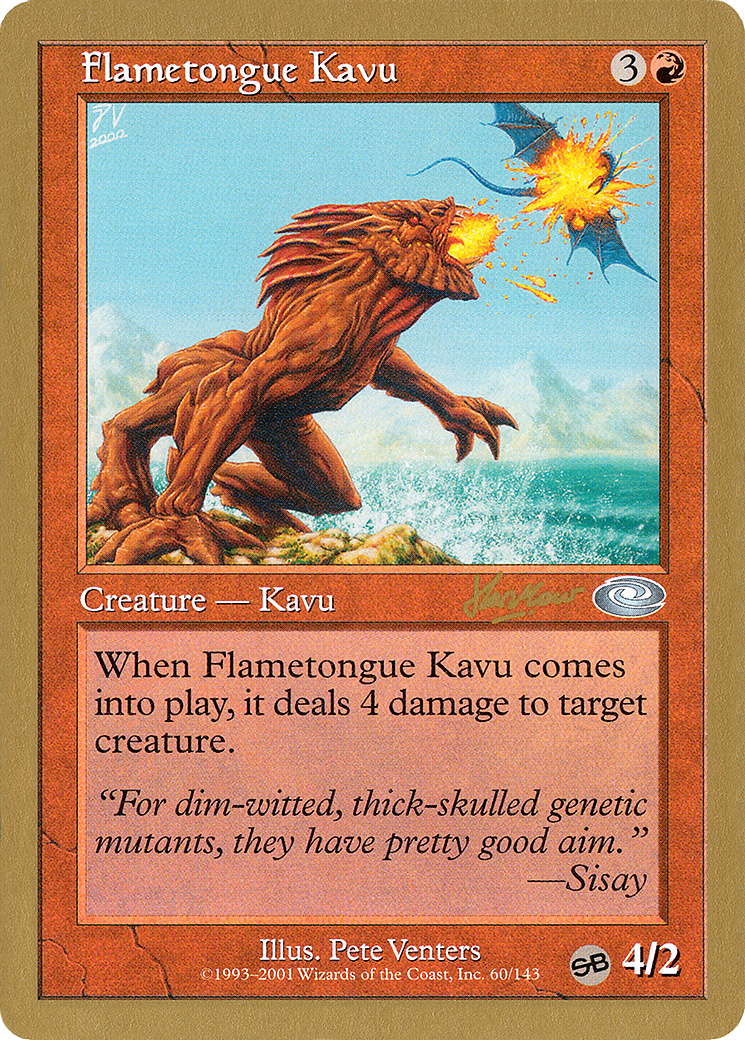 Flametongue Kavu (Sim Han How) (SB) [World Championship Decks 2002] - The Mythic Store | 24h Order Processing