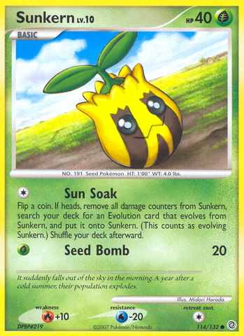 Sunkern (114/132) [Diamond & Pearl: Secret Wonders] - The Mythic Store | 24h Order Processing