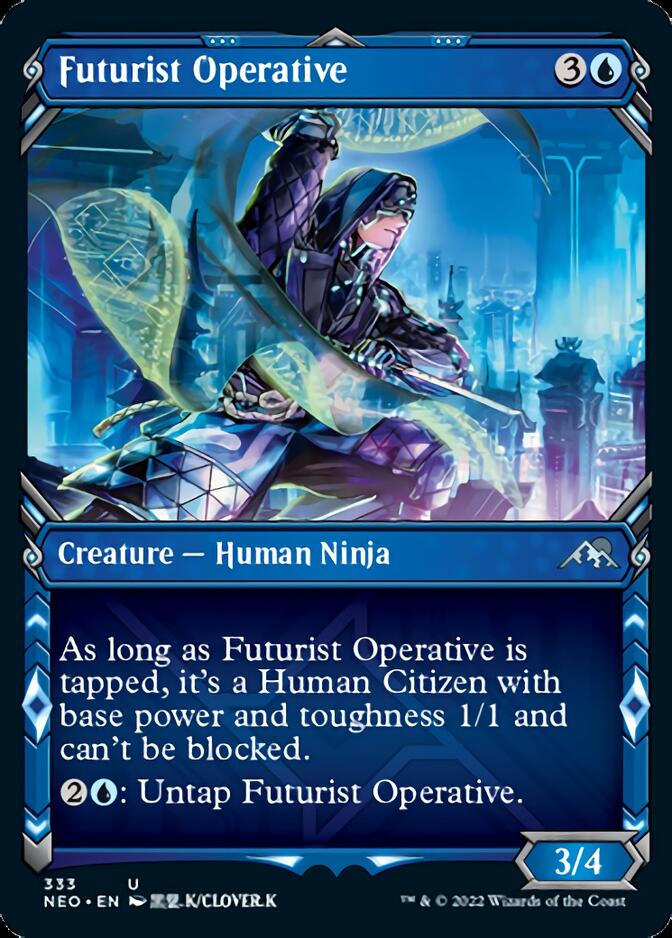 Futurist Operative (Showcase Ninja) [Kamigawa: Neon Dynasty] - The Mythic Store | 24h Order Processing