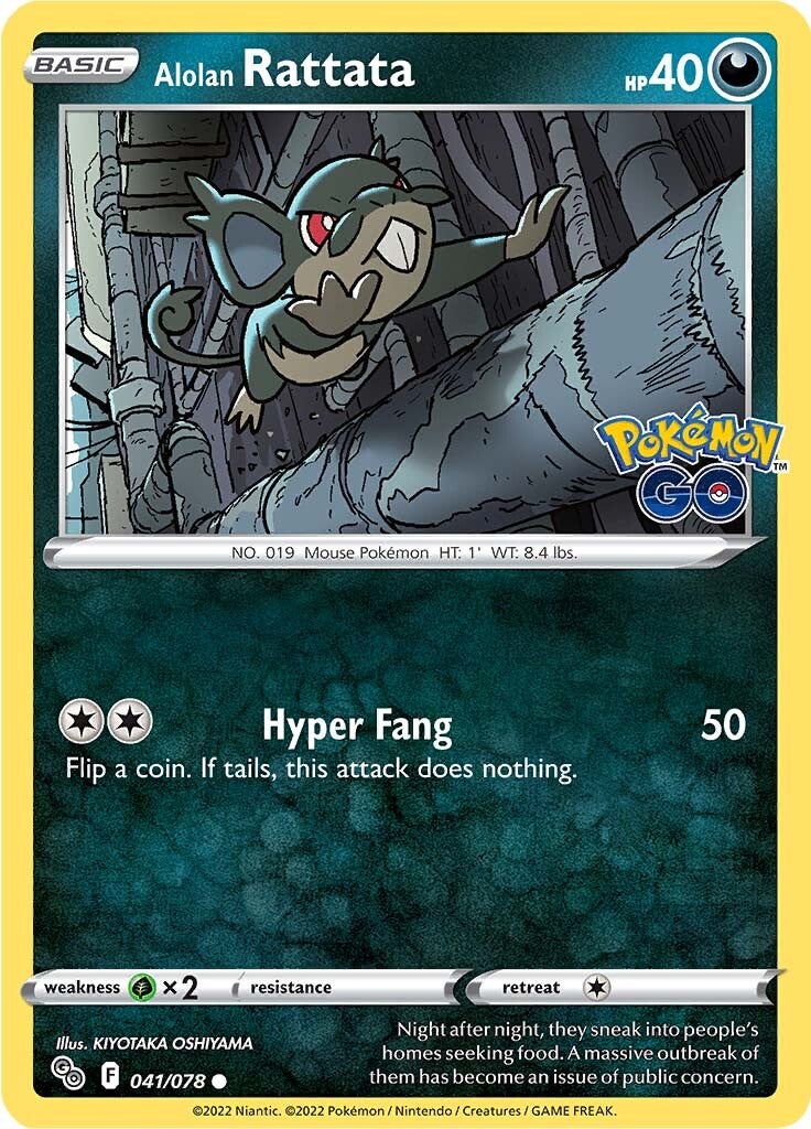Alolan Rattata (041/078) [Pokémon GO] - The Mythic Store | 24h Order Processing