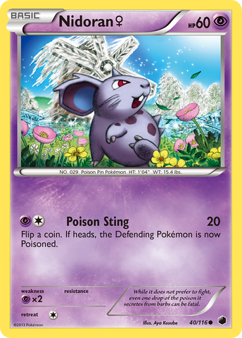 Nidoran (40/116) (Female) [Black & White: Plasma Freeze] - The Mythic Store | 24h Order Processing