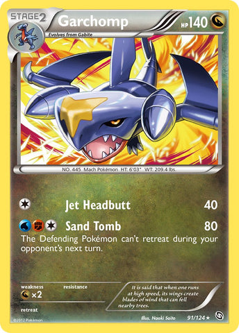 Garchomp (91/124) (Cracked Ice Holo) (Theme Deck Exclusive) [Black & White: Dragons Exalted] - The Mythic Store | 24h Order Processing