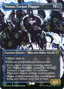 Venser, Corpse Puppet (Borderless Ichor Step-and-Compleat Foil) [Phyrexia: All Will Be One] - The Mythic Store | 24h Order Processing