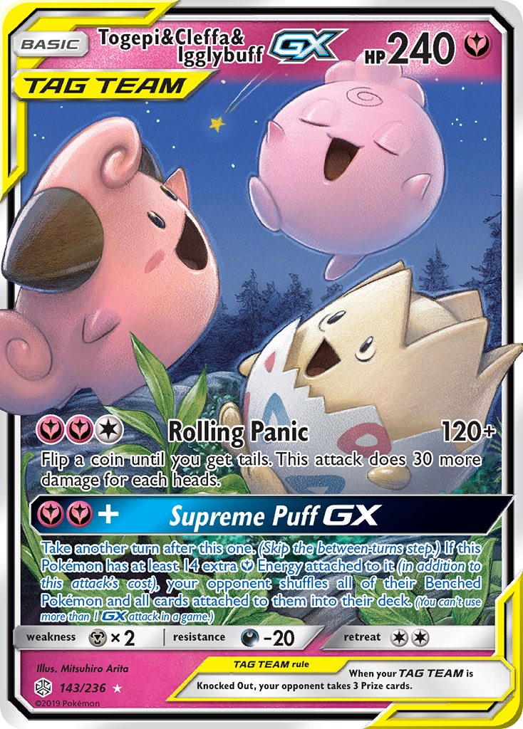 Togepi & Cleffa & Igglybuff GX (143/236) [Sun & Moon: Cosmic Eclipse] - The Mythic Store | 24h Order Processing
