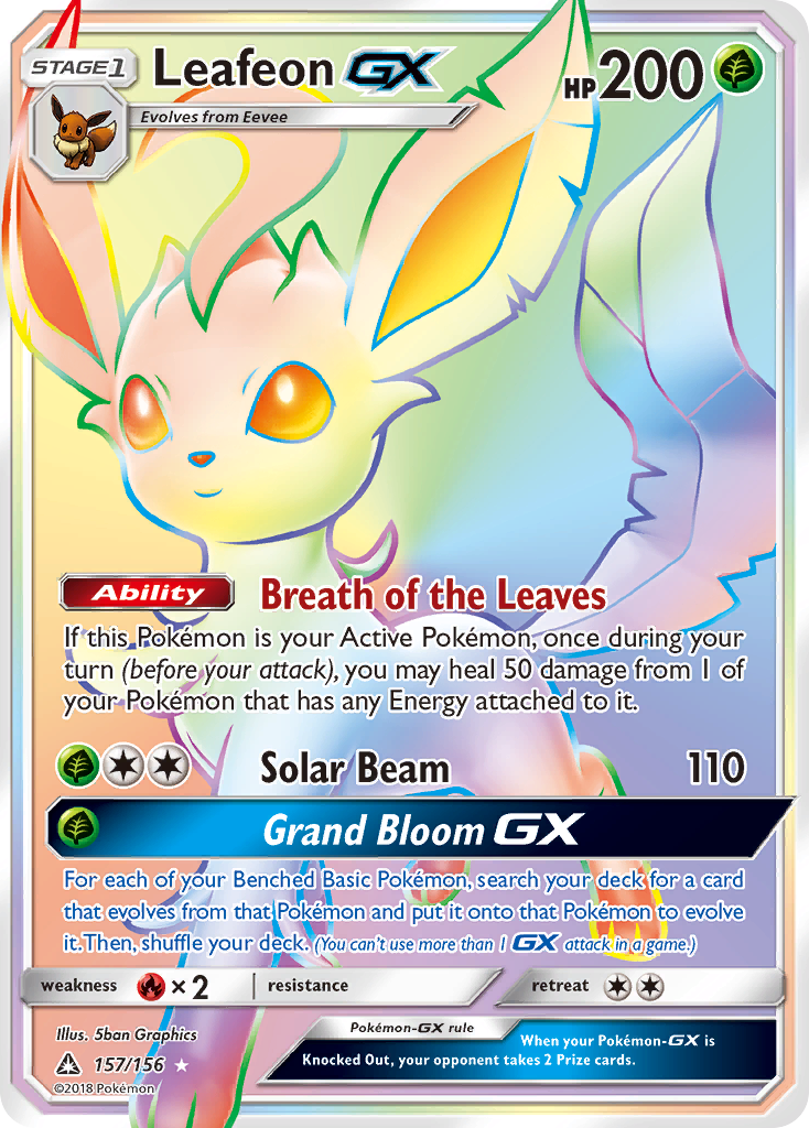Leafeon GX (157/156) [Sun & Moon: Ultra Prism] - The Mythic Store | 24h Order Processing