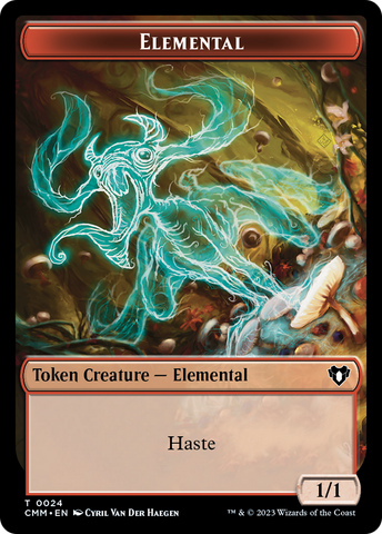Elemental (0024) // Elf Druid Double-Sided Token [Commander Masters Tokens] - The Mythic Store | 24h Order Processing
