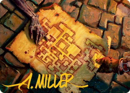 Dungeon Map Art Card (Gold-Stamped Signature) [Dungeons & Dragons: Adventures in the Forgotten Realms Art Series] - The Mythic Store | 24h Order Processing