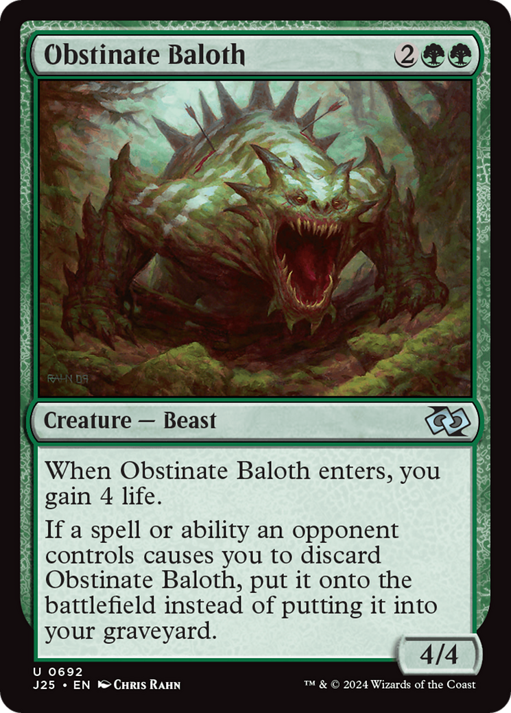 Obstinate Baloth [Foundations Jumpstart] - The Mythic Store | 24h Order Processing