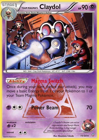 Team Magma's Claydol (11/34) [XY: Double Crisis] - The Mythic Store | 24h Order Processing