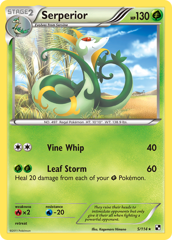 Serperior (5/114) (Green Tornado) (Theme Deck Exclusive) [Black & White: Base Set] - The Mythic Store | 24h Order Processing