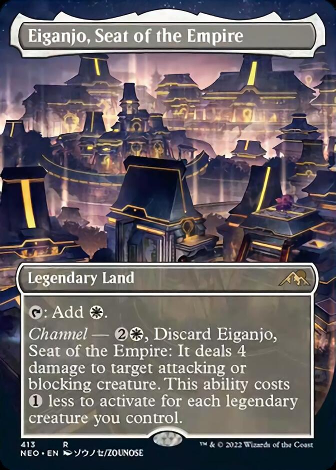 Eiganjo, Seat of the Empire (Borderless Alternate Art) [Kamigawa: Neon Dynasty] - The Mythic Store | 24h Order Processing