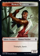 Human Warrior // Food (17) Double-Sided Token [Throne of Eldraine Tokens] - The Mythic Store | 24h Order Processing
